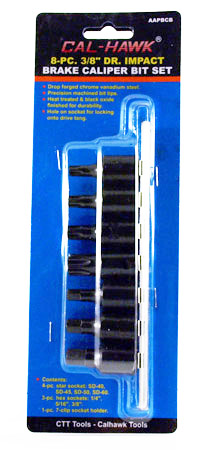 8-pc. 3/8" Drive Impact Brake Caliper Bit Set
