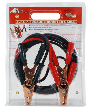12' x 10 Gauge Booster Cable