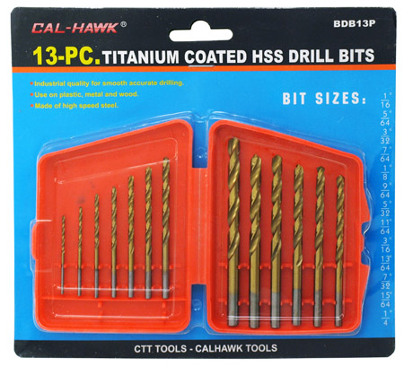 Pc Titanium Coated Hss Drill Bits