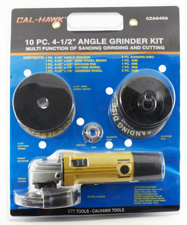 10-pc. 4-1/2" Angle Grinder Kit