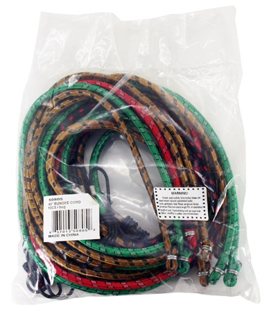 10-pc. 40" Light Duty Bungee Cord