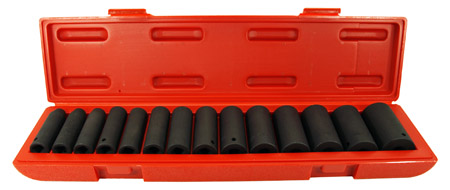 15-pc. 1/2" Deep Impact Socket Set - SAE