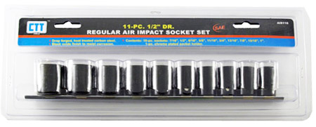 11-pc. 1/2" Drive Regular Air Impact SAE Socket Set