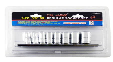 9-pc. 3/8" Drive Regular SAE Socket Set