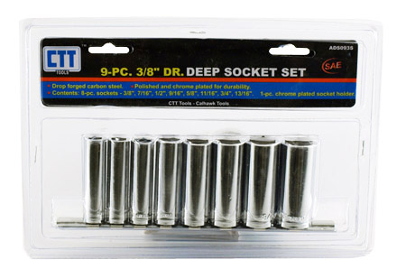 9-pc. 3/8" Drive Deep SAE Socket Set
