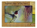Humming Bird Tempered Glass Cutting Board - Country Side