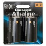 2-pc. Generate Alkaline "D" Batteries