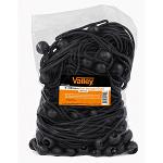 100-pc. 9" Black Ball Bungees - Professional Grade Canopy Tent Tarp Securing Cords
