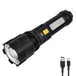 FarPoint 800 Lumens USB Type-C Rechargeable Dual Beam Jumbo Super Bright LED Flashlight