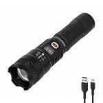 FarPoint 500 Lumens USB Type-C Rechargeable Super Bright LED Flashlight