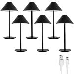 FarPoint 6-pc. USB Type-C Rechargeable Modern Deco Dimmable LED Lamp with Touch Sensor Set