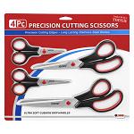 4-pc. Precision Cutting Scissors Set with Ultra Soft Cushion Grip Handles