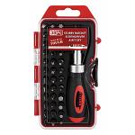 38-pc. Stubby Ratchet Screwdriver and Bit Set with Compact Storage Case