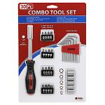 30-pc. Magnetic Screwdriver Combo Tool Set with Hex Keys, Sockets, and Bits