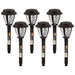 i-Zoom 6-pc. Solar Rechargeable Crystal Glow Super Bright LED Landscape Light Set