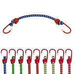 10-pc. 12" Multicolor J-Hook Bungee Cord Tie Downs