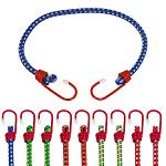 10-pc. 24" Multicolor J-Hook Bungee Cord Tie Downs