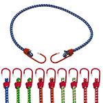 10-pc. 30" Multicolor J-Hook Bungee Cord Tie Downs