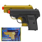 UK Arms Secret Agent Spy Kit Dual Airsoft Spring Powered Pistols - Gold and Black - P328GBX