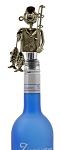 6.13" Metal Happy Fisherman Wine Bottle Stopper