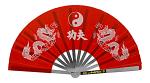 13.63" Chinese Geisha Style Hand Fan - Red