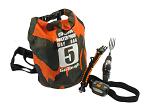 Go-Tough 4 Piece Camping Gift Set - 4-in-1 Camping Utensil, Waterproof Day Bag, LED Headlamp, and Paracord Survival Watch