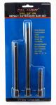3-pc. 3/8" Drive Impact Extension Bar Set
