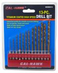 13-pc. Titanium Coated High Speed Drill Bit Set