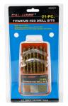 21-pc. Titanium HSS Drill Bits