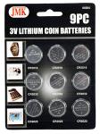 9-pc. 3V Lithium Coin Batteries