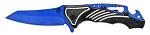 4.5" Spring Assisted Folding Knife - Black on Blue