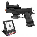 Colt MK IV Spring Powered Airsoft Sidearm Pistol Kit with Target and Mock Scope