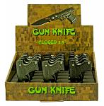12-pc. Gun Knife Display - Black