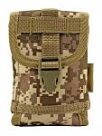 Space Force Tactical MOLLE Cell Phone Tech Pouch Carrier Vest Attachment - Desert Tan Digital Camo