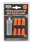 3-pair Foam Ear Plug Set With Case