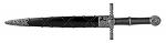 14.75" Medieval Display Dagger - Black