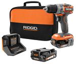RIDGID R86116K 18-Volt Lithium Ion Brushless 1/2" Hammer Drill Kit