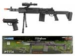 P1114 Spring Powered Airsoft Rifle with Airsoft Handgun