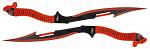 26" Curved Dual Wield Tactical Master Swords - Red
