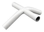 1-3/8" High Peak 4-Way Canopy Fitting - White Powder Coated