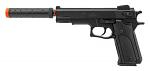 Double Eagle M24 Spring Airsoft Pistol with Threaded Mock Suppressor