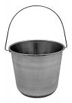 5 Gallon Stainless Steel Work Bucket with Reinforced Swivel Carrying Handle