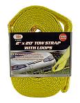2" x 20' Ultra Heavy Duty Tow Strap with Loops - IIT