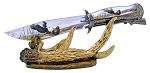 12.25" Hunting Antler Knife Display - Eagle