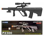 UK Arms P2300 Steyr Spring Powered Airsoft Rifle with Mock Scope and Laser
