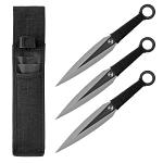 3 - pc. Stainless Steel Throwing Knife Set - Black
