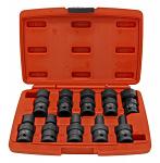 Cal-Hawk 10 - pc. 1/2" Dr. Shallow Universal Impact Socket Set - SAE