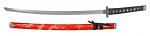 37" Traditional Dragon Samurai Sword - Red