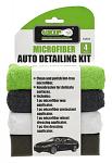 4 - pk. Microfiber Auto Detailing Kit - Grip