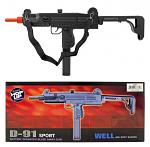 Well D-91 Sport Electric Powered Airsoft UZI Mac 11 Machine Gun